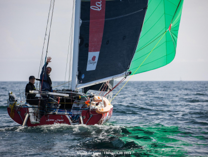 Olivier Le Poittevin et Mathieu Carpier naviguent à bord du Mini 6.50 Karen Liquid